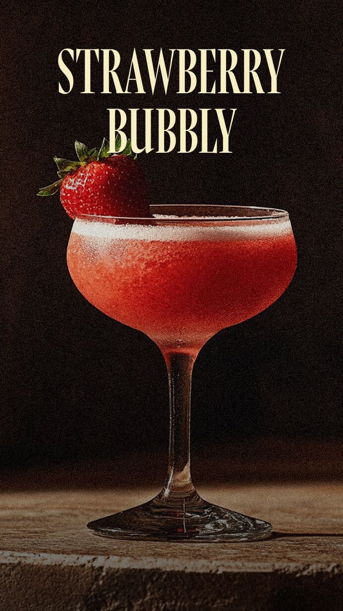 Strawberry Bubbly Prosecco Cocktail Recipe